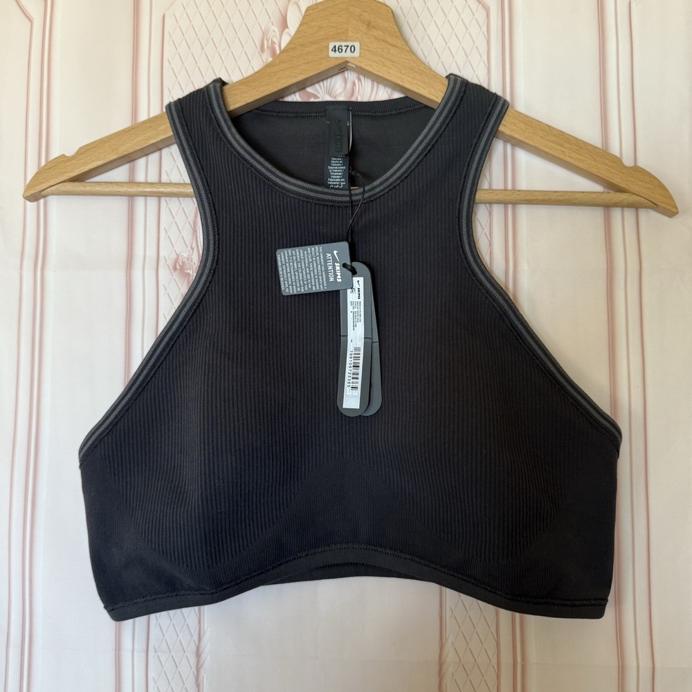 NikeSKIMS Skims Matte Mock Neck Racer Tank Currant Size M NWT Athleisure